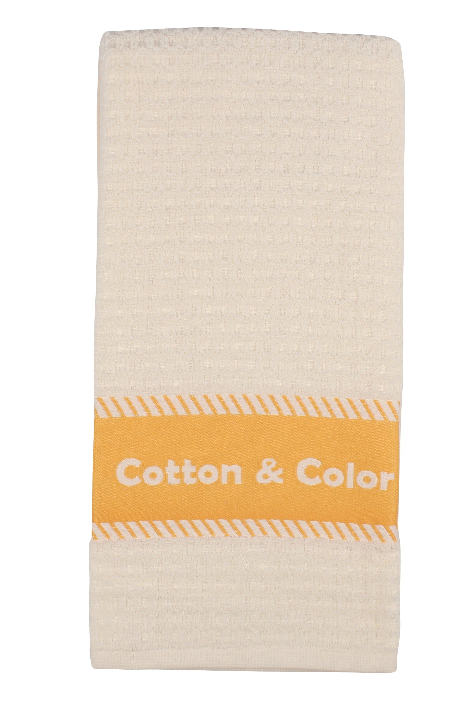 COPPIA Canovaccio in nido d'ape con fascia jacquard tinta unita.