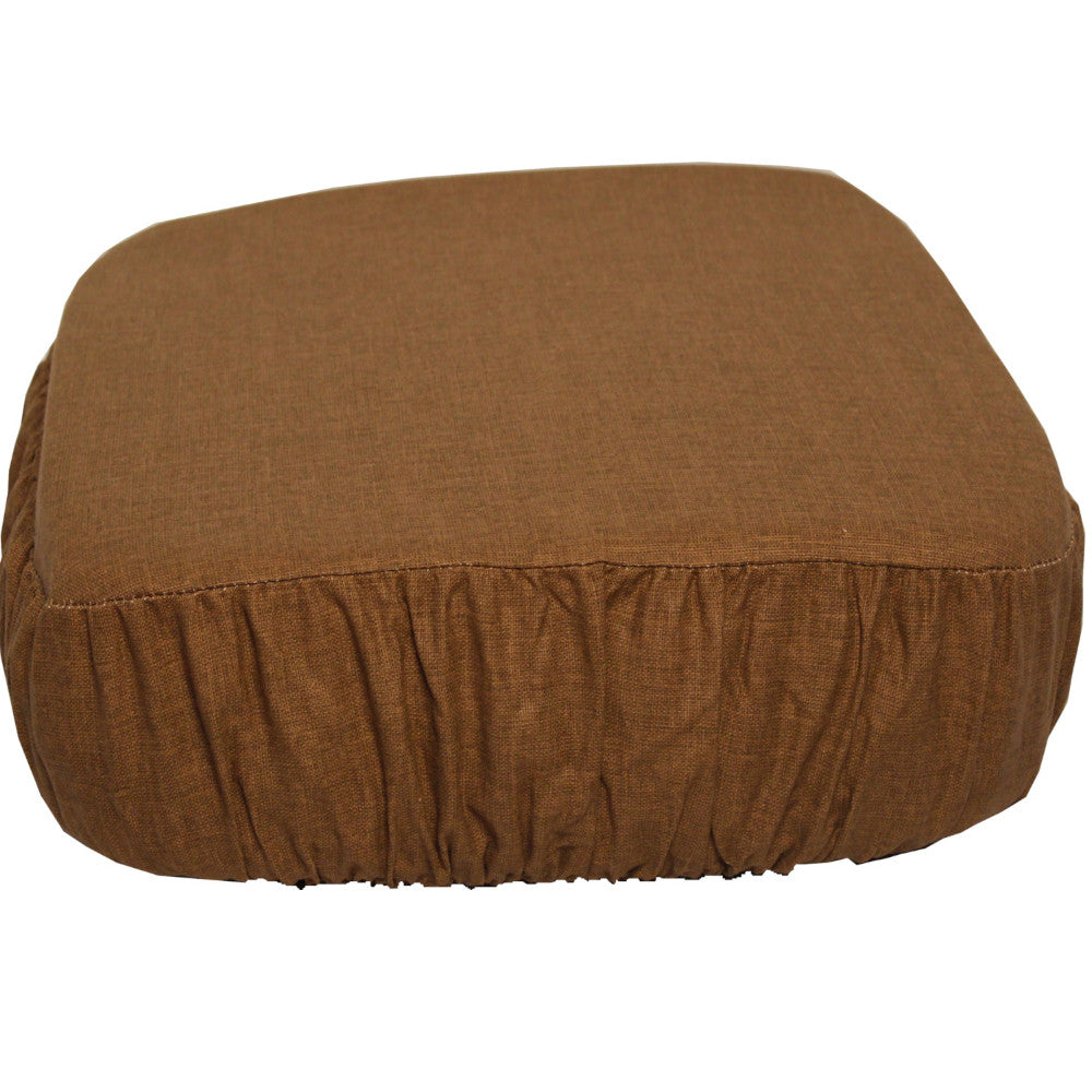 Set 4 pezzi Coprisedia quadrato a cappuccio sfoderabile  cm. 38*38+fascia cm. 13