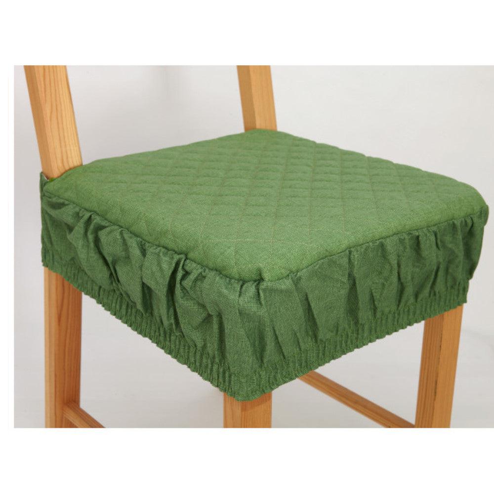 Pezzi Coprisedia quadrato con trapuntaura a 4 punti con volant cm. 40x40+4