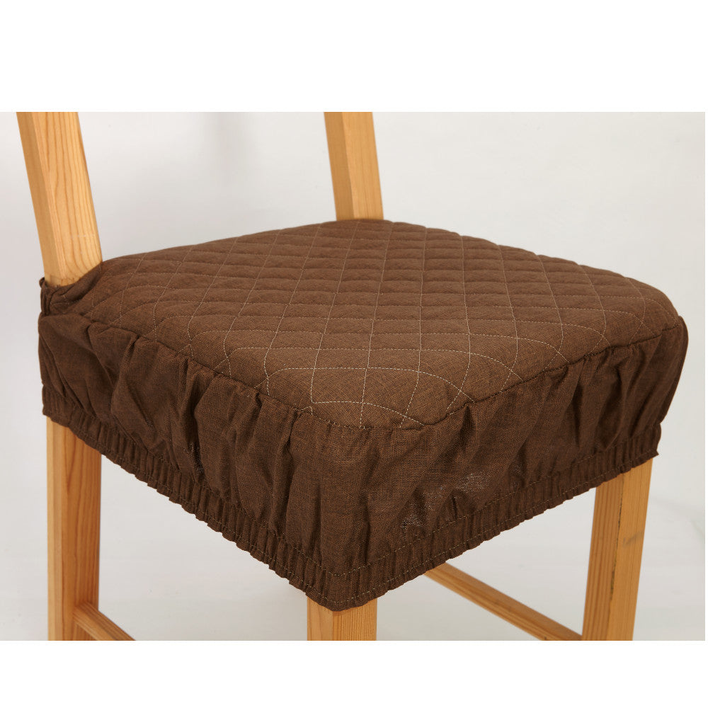 Pezzi Coprisedia quadrato con trapuntaura a 4 punti con volant cm. 40x40+4