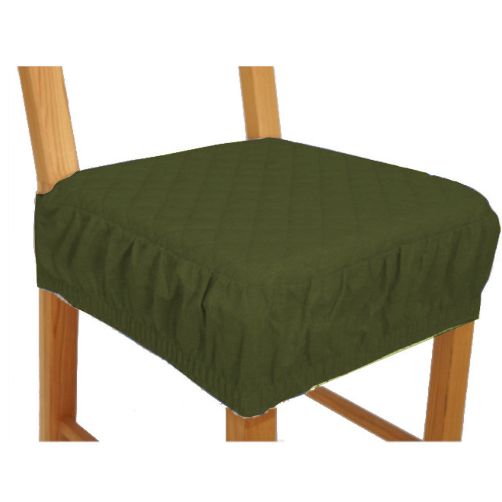 Pezzi Coprisedia quadrato con trapuntaura a 4 punti con volant cm. 40x40+4