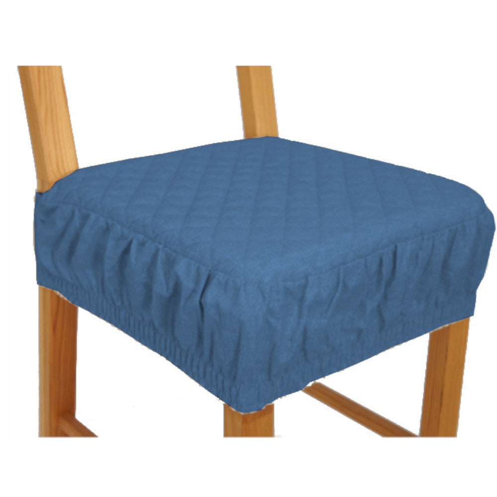 Pezzi Coprisedia quadrato con trapuntaura a 4 punti con volant cm. 40x40+4