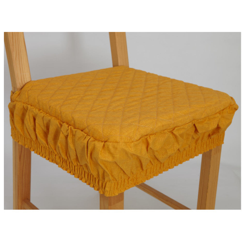 Pezzi Coprisedia quadrato con trapuntaura a 4 punti con volant cm. 40x40+4