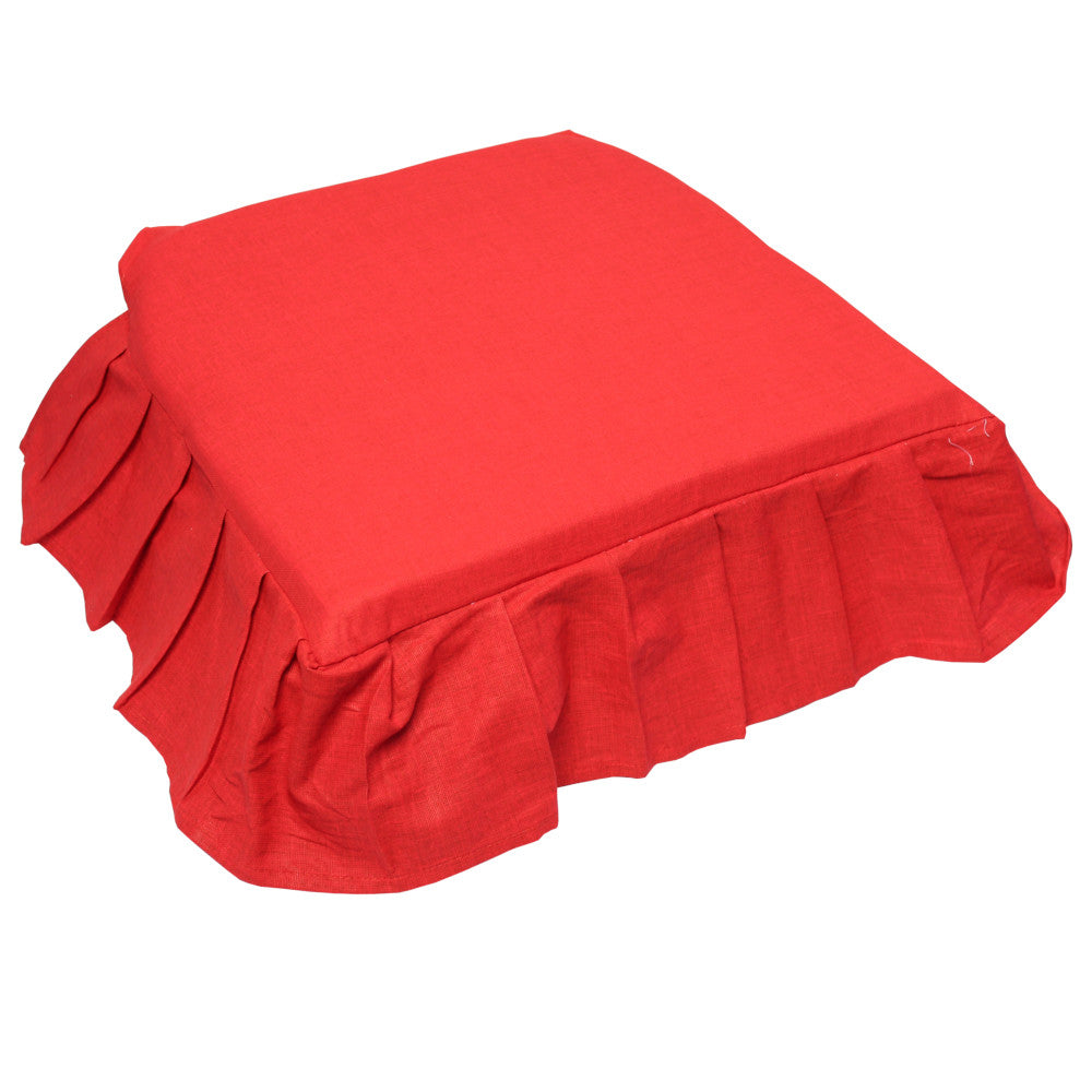 Set 4 pezzi Coprisedia con volant H 13cm. SFODERABILE. 41X39 cm