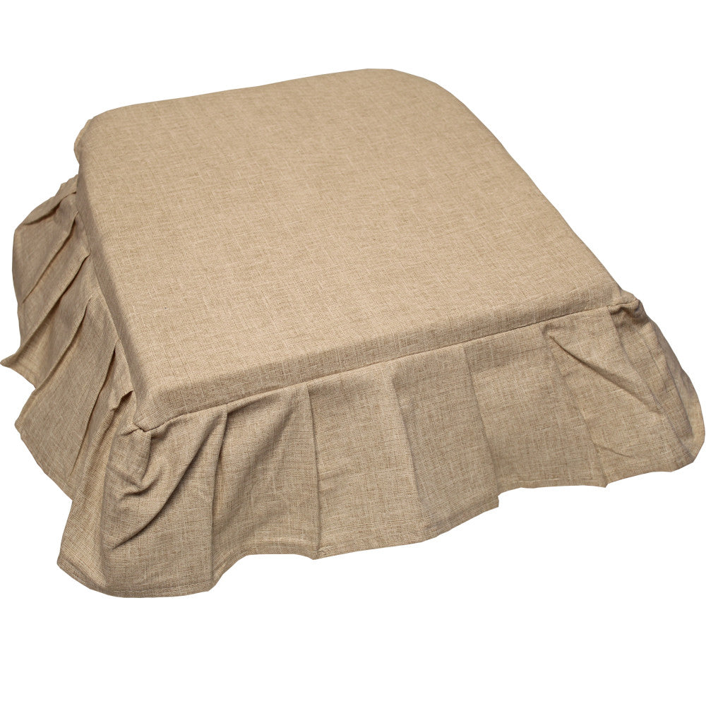 Set 4 pezzi Coprisedia con volant H 13cm. SFODERABILE. 41X39 cm